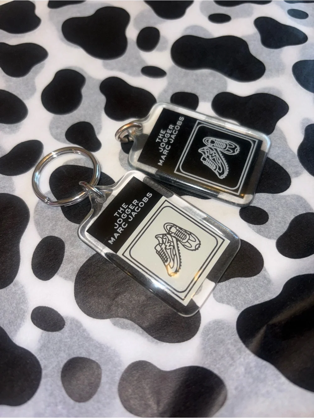 Marc Jacobs Black & White Jogger Keychain Duo